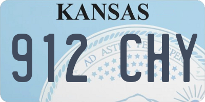 KS license plate 912CHY