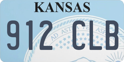 KS license plate 912CLB