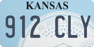KS license plate 912CLY