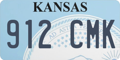 KS license plate 912CMK