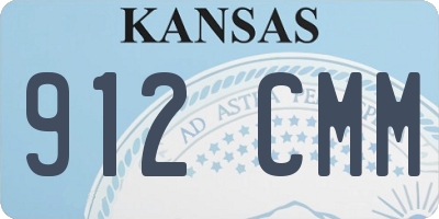 KS license plate 912CMM