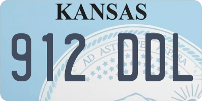 KS license plate 912DDL