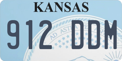 KS license plate 912DDM