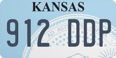 KS license plate 912DDP