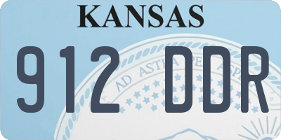 KS license plate 912DDR