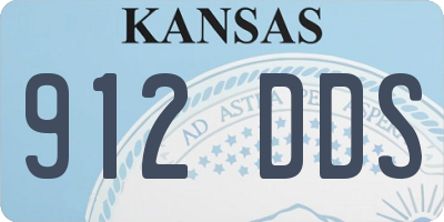 KS license plate 912DDS