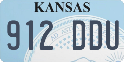 KS license plate 912DDU