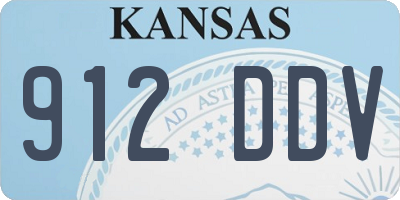 KS license plate 912DDV