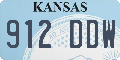 KS license plate 912DDW