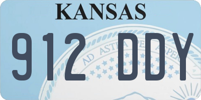 KS license plate 912DDY