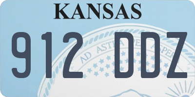 KS license plate 912DDZ