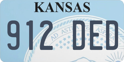KS license plate 912DED