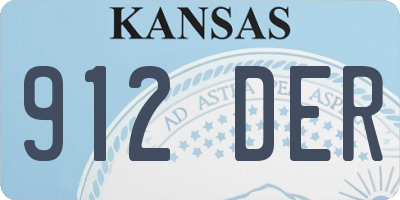 KS license plate 912DER
