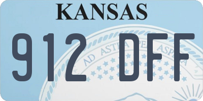 KS license plate 912DFF