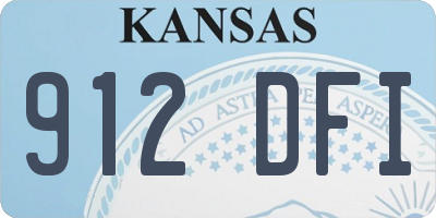 KS license plate 912DFI