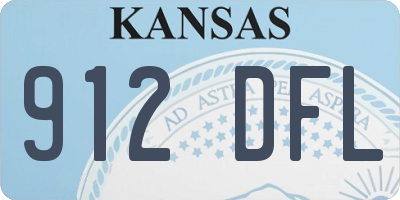 KS license plate 912DFL