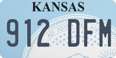 KS license plate 912DFM