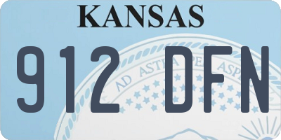 KS license plate 912DFN