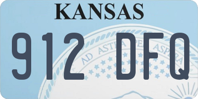 KS license plate 912DFQ