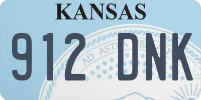 KS license plate 912DNK