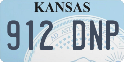 KS license plate 912DNP