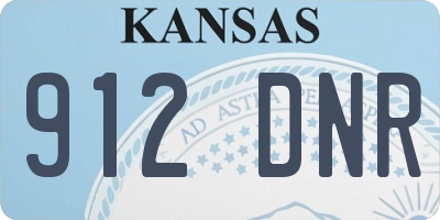 KS license plate 912DNR