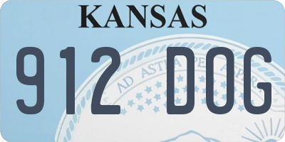 KS license plate 912DOG