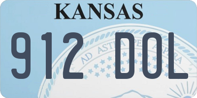 KS license plate 912DOL