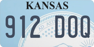 KS license plate 912DOQ