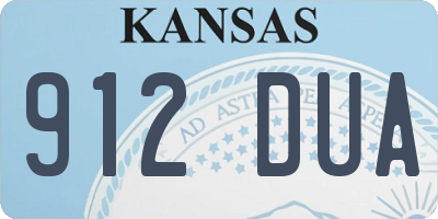 KS license plate 912DUA