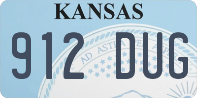 KS license plate 912DUG