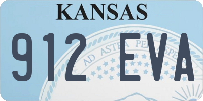 KS license plate 912EVA