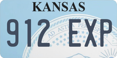 KS license plate 912EXP