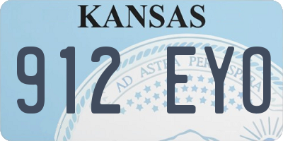KS license plate 912EYO