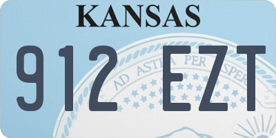KS license plate 912EZT