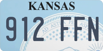 KS license plate 912FFN