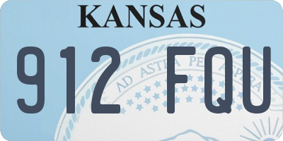 KS license plate 912FQU