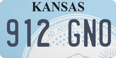 KS license plate 912GNO