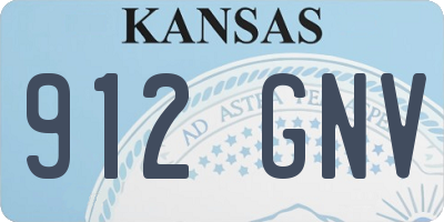 KS license plate 912GNV