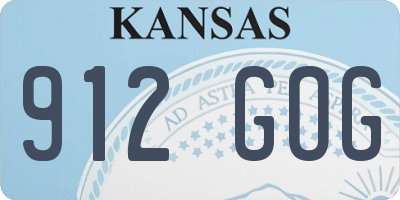 KS license plate 912GOG