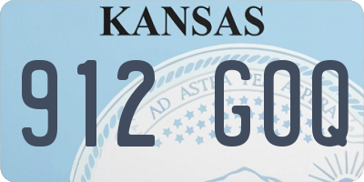 KS license plate 912GOQ