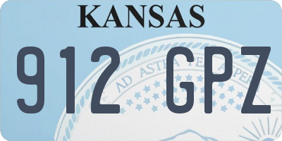 KS license plate 912GPZ