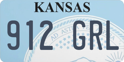 KS license plate 912GRL