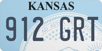 KS license plate 912GRT
