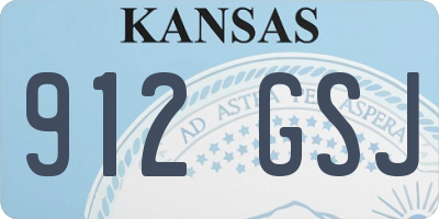 KS license plate 912GSJ