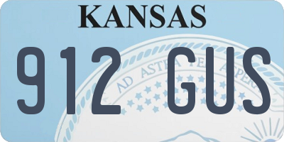KS license plate 912GUS