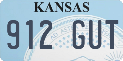KS license plate 912GUT
