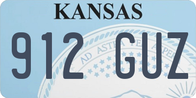 KS license plate 912GUZ