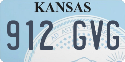 KS license plate 912GVG