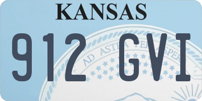 KS license plate 912GVI